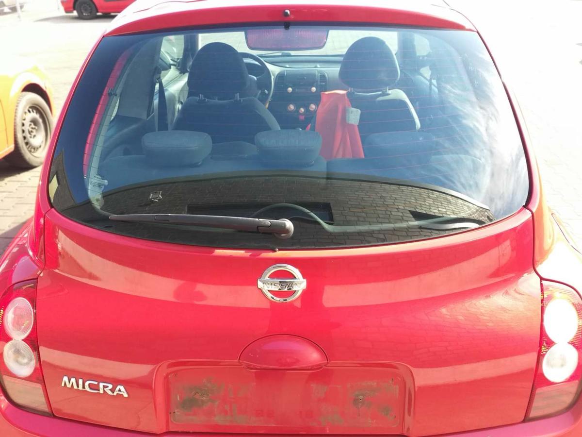 Nissan Micra K12 original Heckklappe mit Heckscheibe Z10 Rot Bj.2004